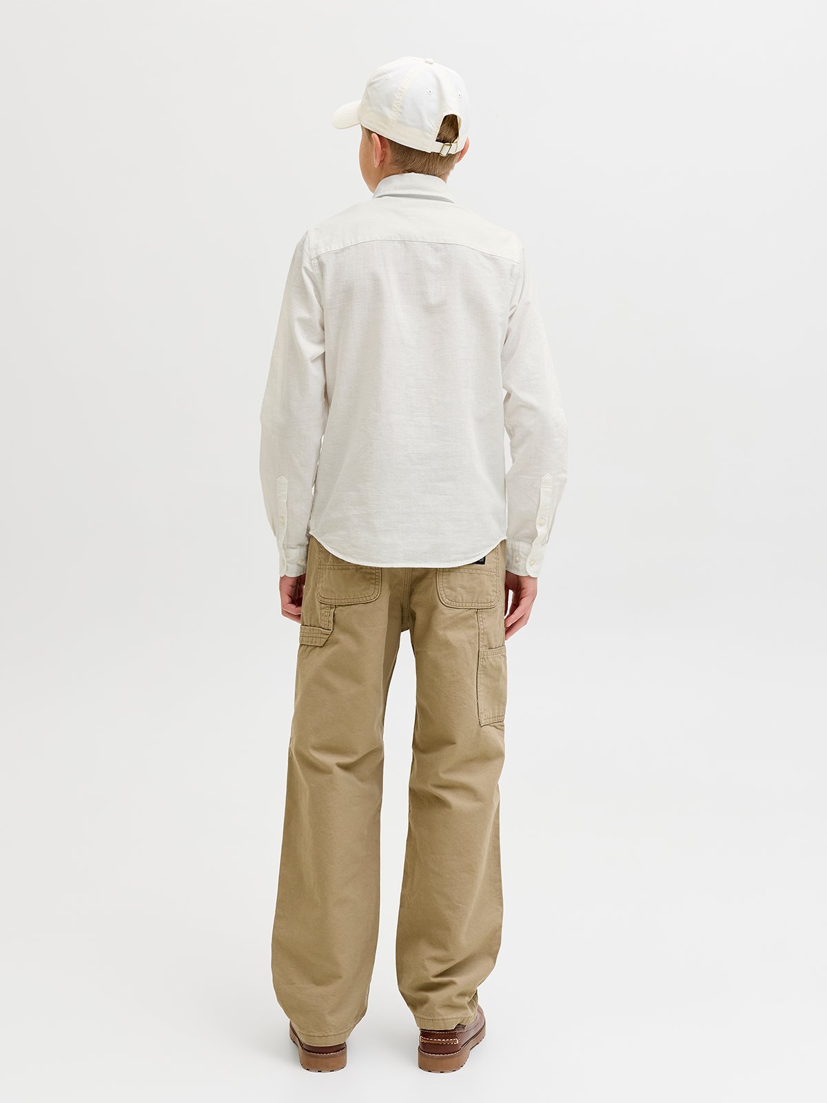 Jack and Jones Junior Junior Breeze Linen Blend Shirt Long Sleeve White