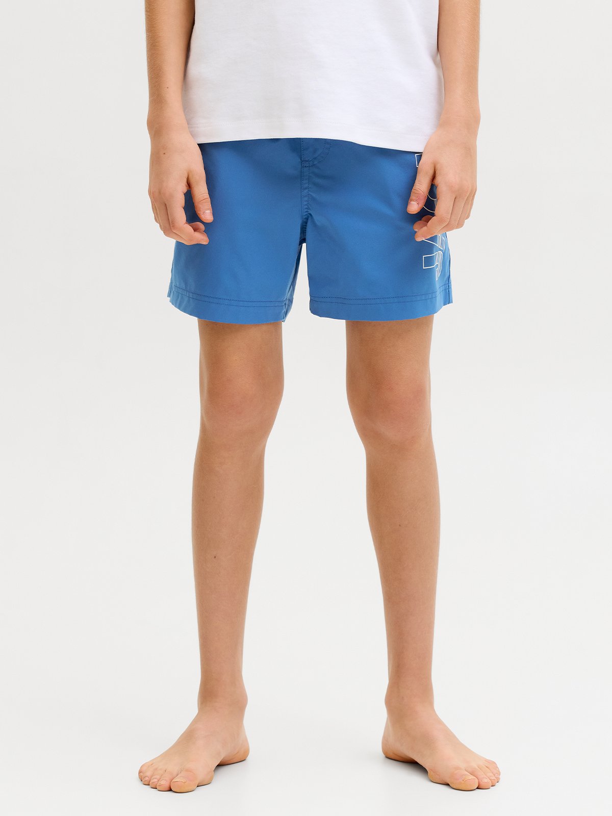 Jack and Jones Junior Maui Wave Logo Swim Shorts Delft