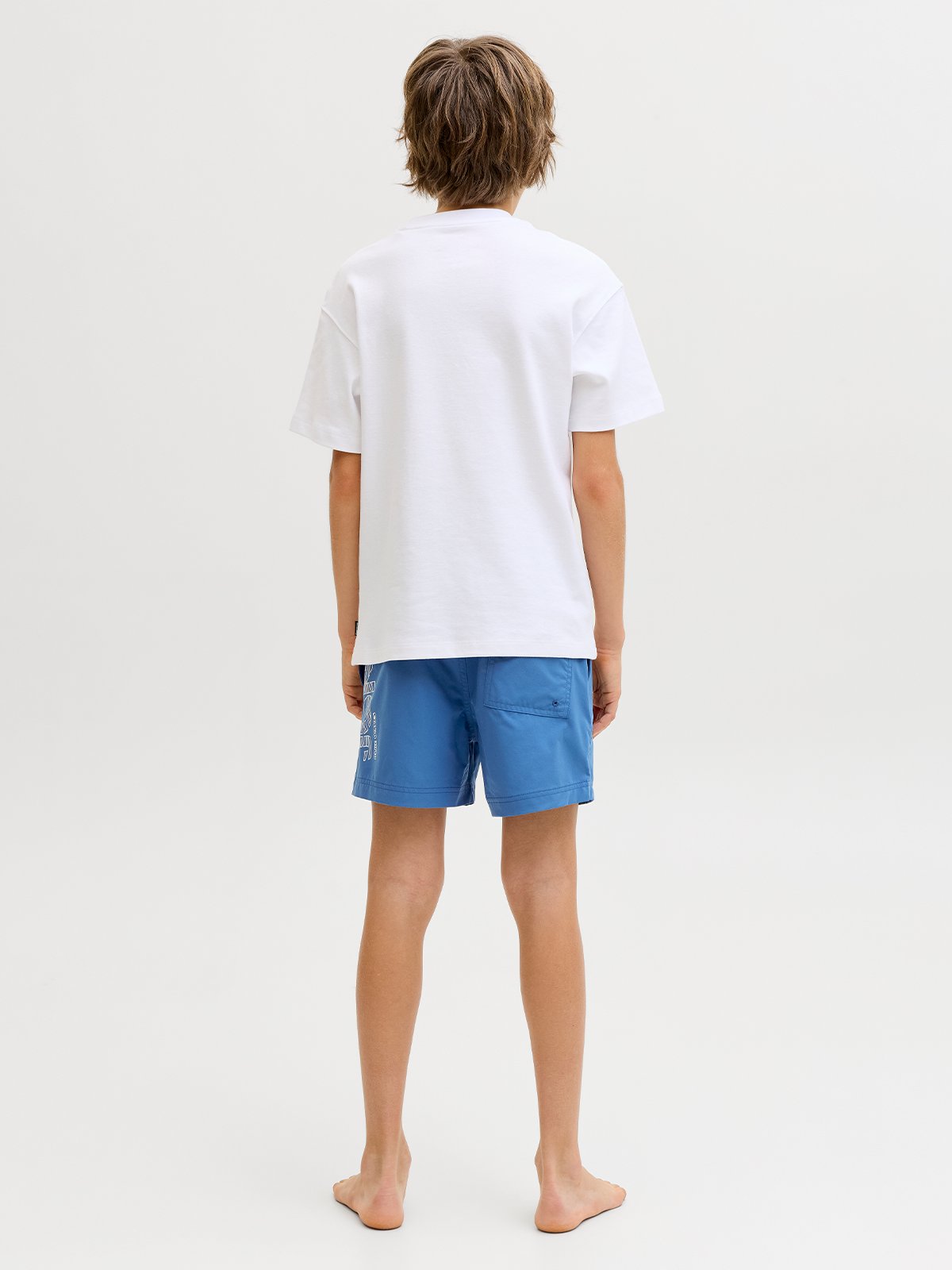 Jack and Jones Junior Maui Wave Logo Swim Shorts Delft
