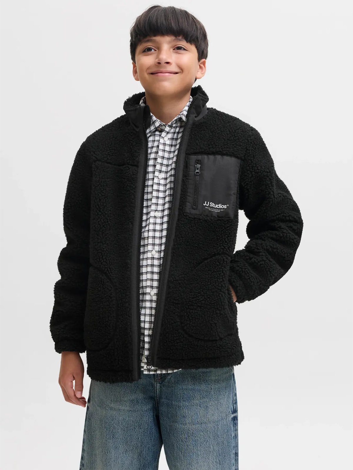 Jack & Jones Junior Soho Teddy Jacket Black