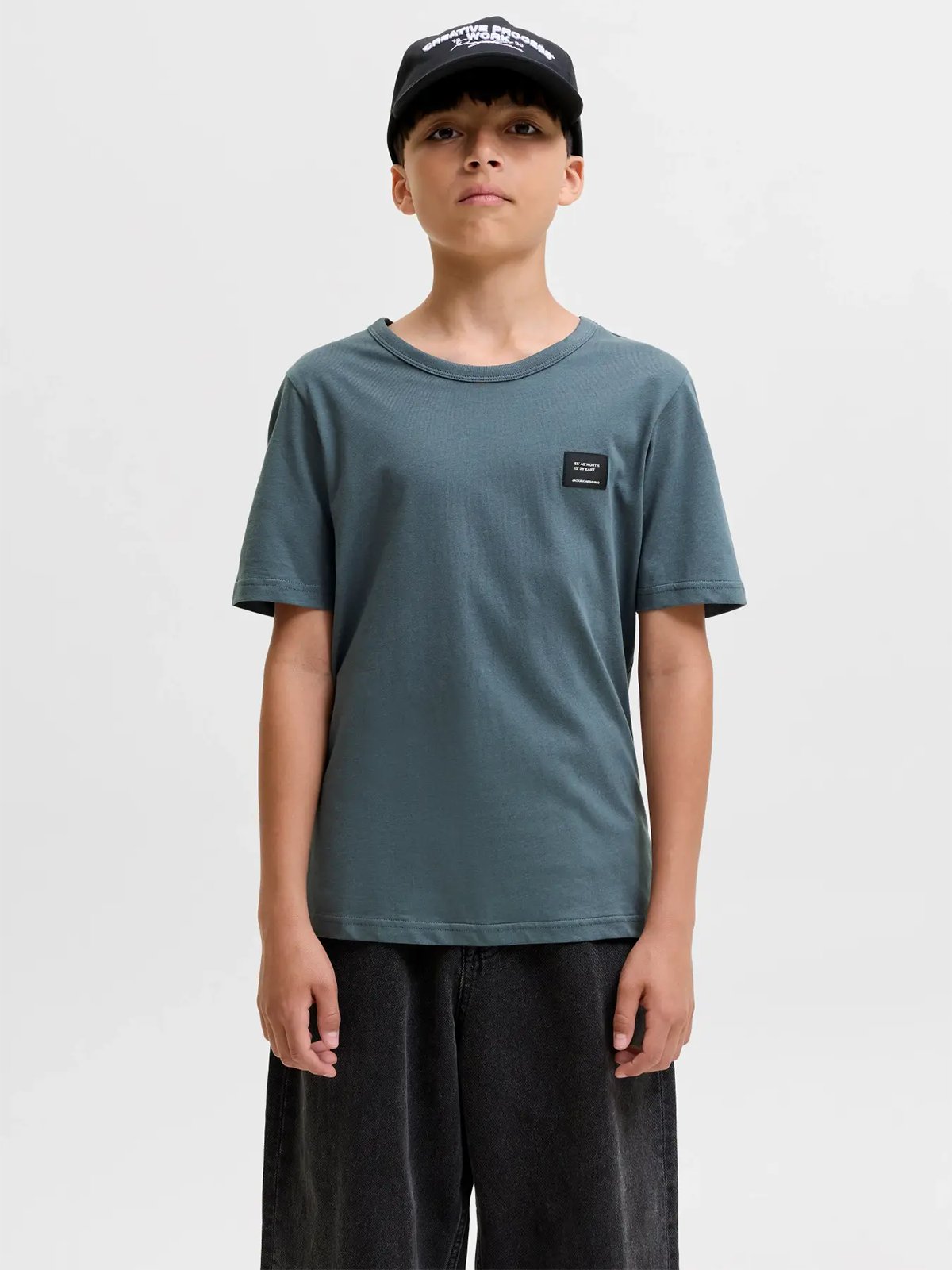 Jack and Jones Junior Cleveland Sweat Hood Turbulence