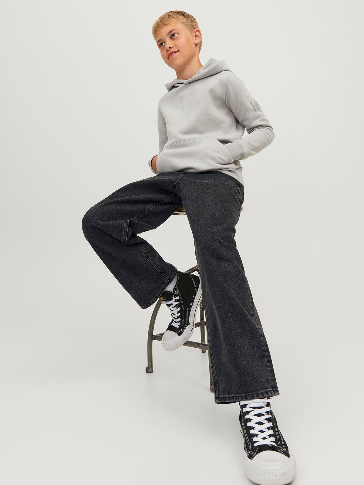 Jack and Jones Junior Alex Original Junior Black Denim