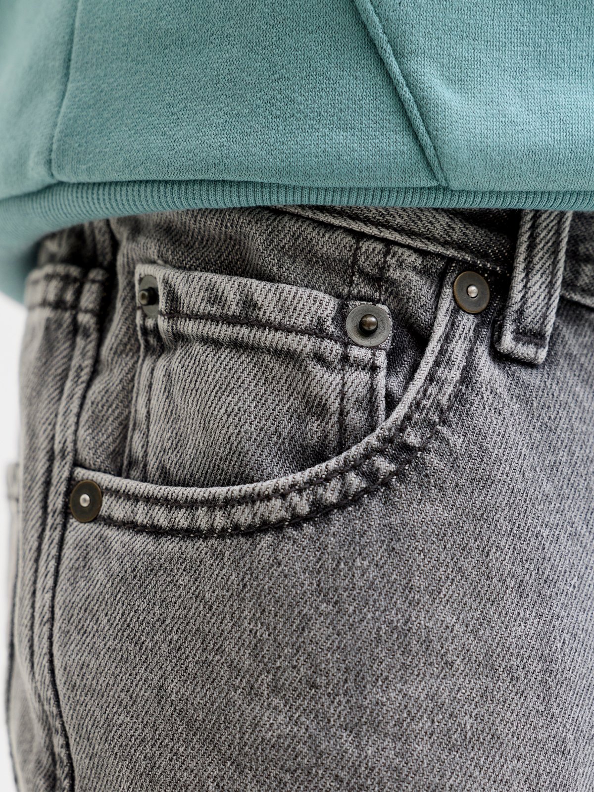 Jack and Jones Junior Alex Original Junior Grey Denim