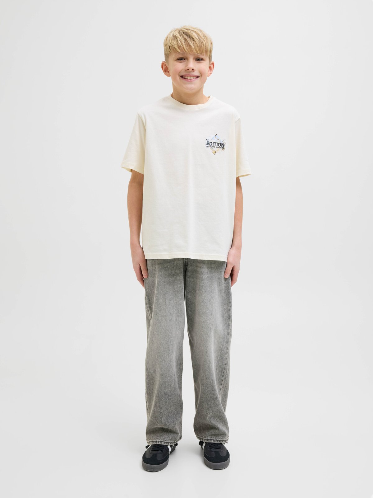 Jack and Jones Junior Ron Original Junior Grey Denim