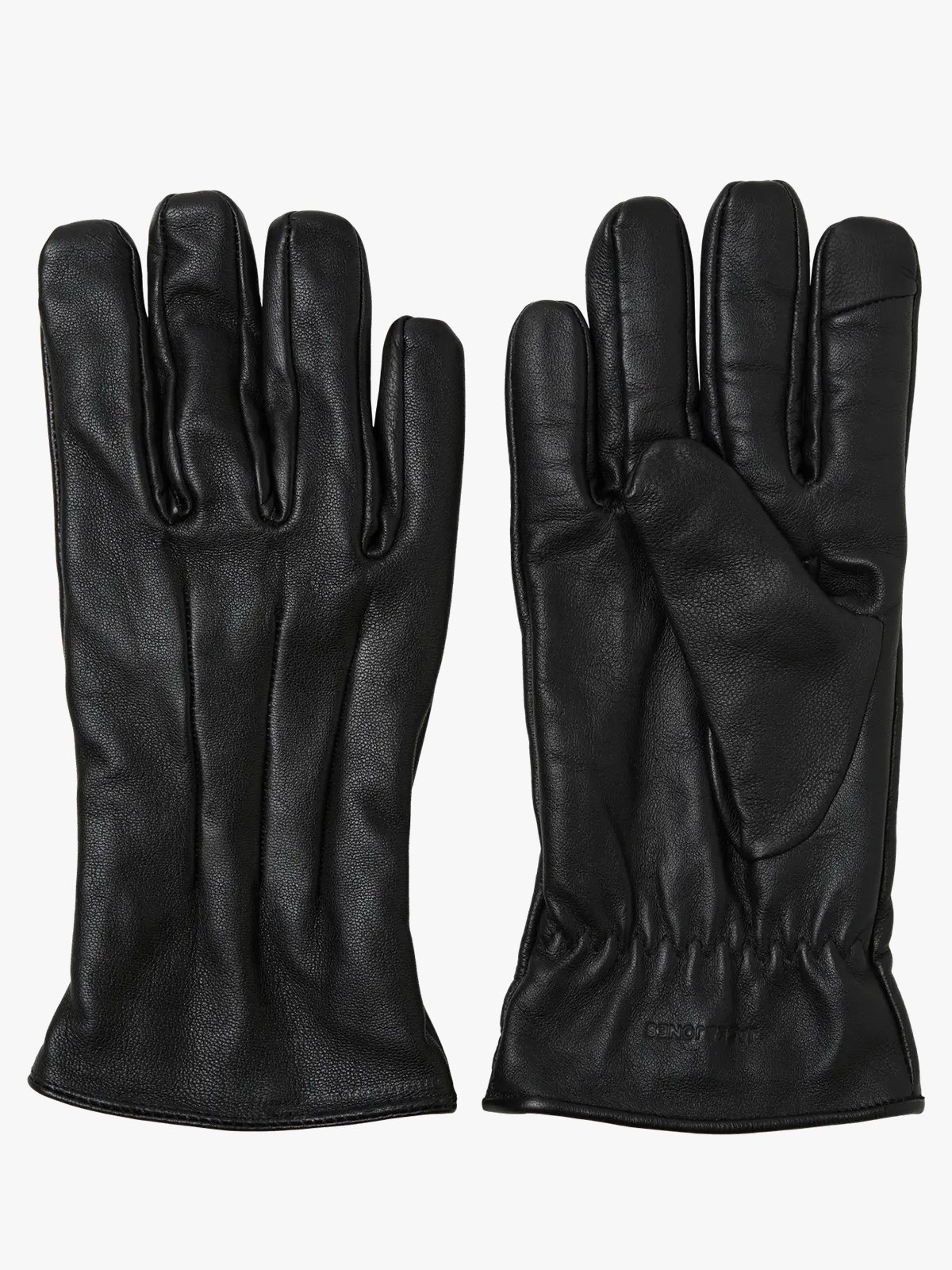 Jack and Jones Montana Leather Gloves Black
