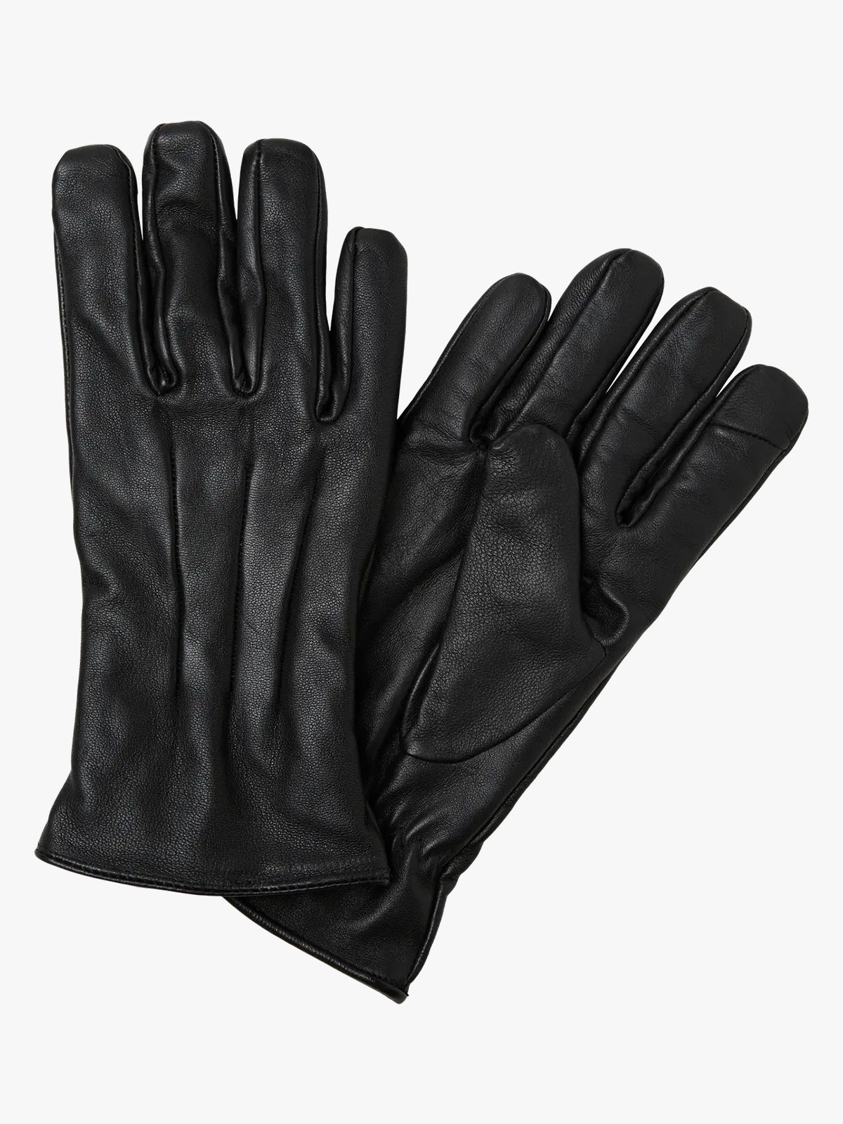 Jack and Jones Montana Leather Gloves Black
