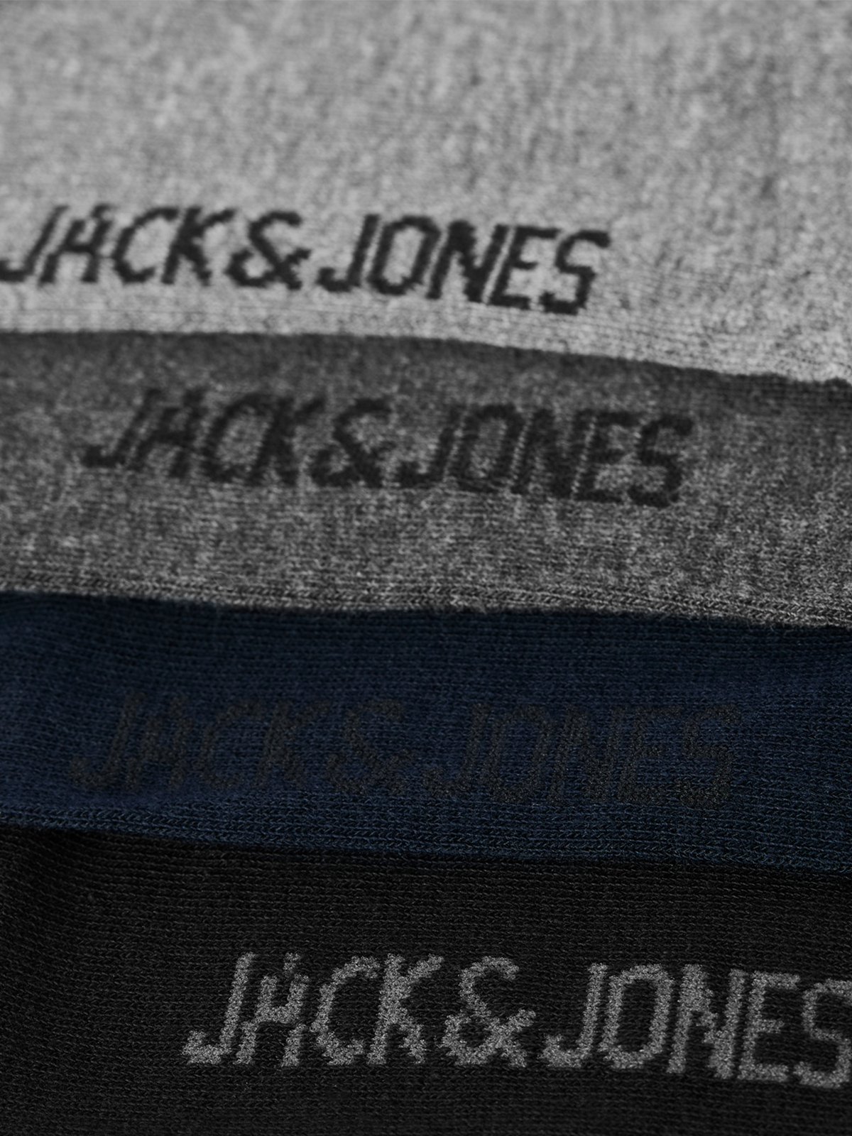 Jack and Jones Jens Sock 10 Pack Dark Grey Melange / Light Grey Melange / Black / Navy