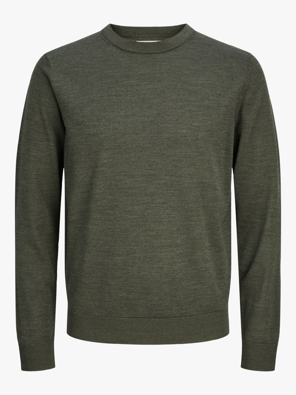 Jack and Jones Merino Knit Crew Neck Peat Melange