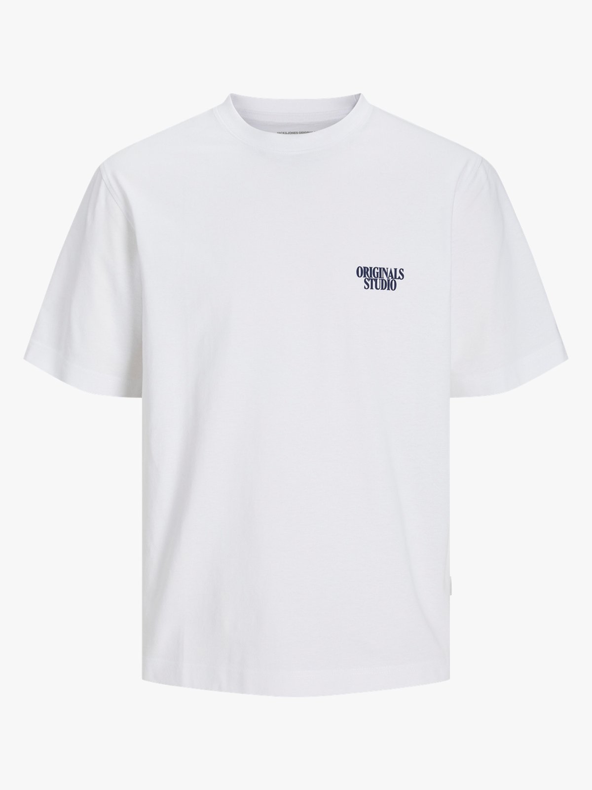Jack & Jones Roxbury Collage Tee Short Sleeve Crew Neck Bright White ORIGINALS STUDIO