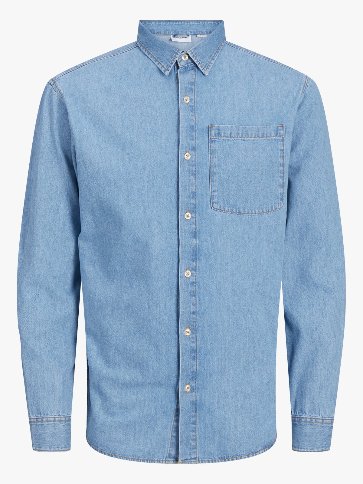 Jack & Jones Creek Shirt Long Sleeve Blue Denim Light Blue