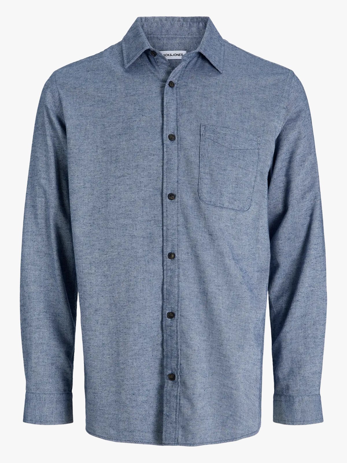 Jack and Jones Classic Melange Shirt Long Sleeve Faded Denim