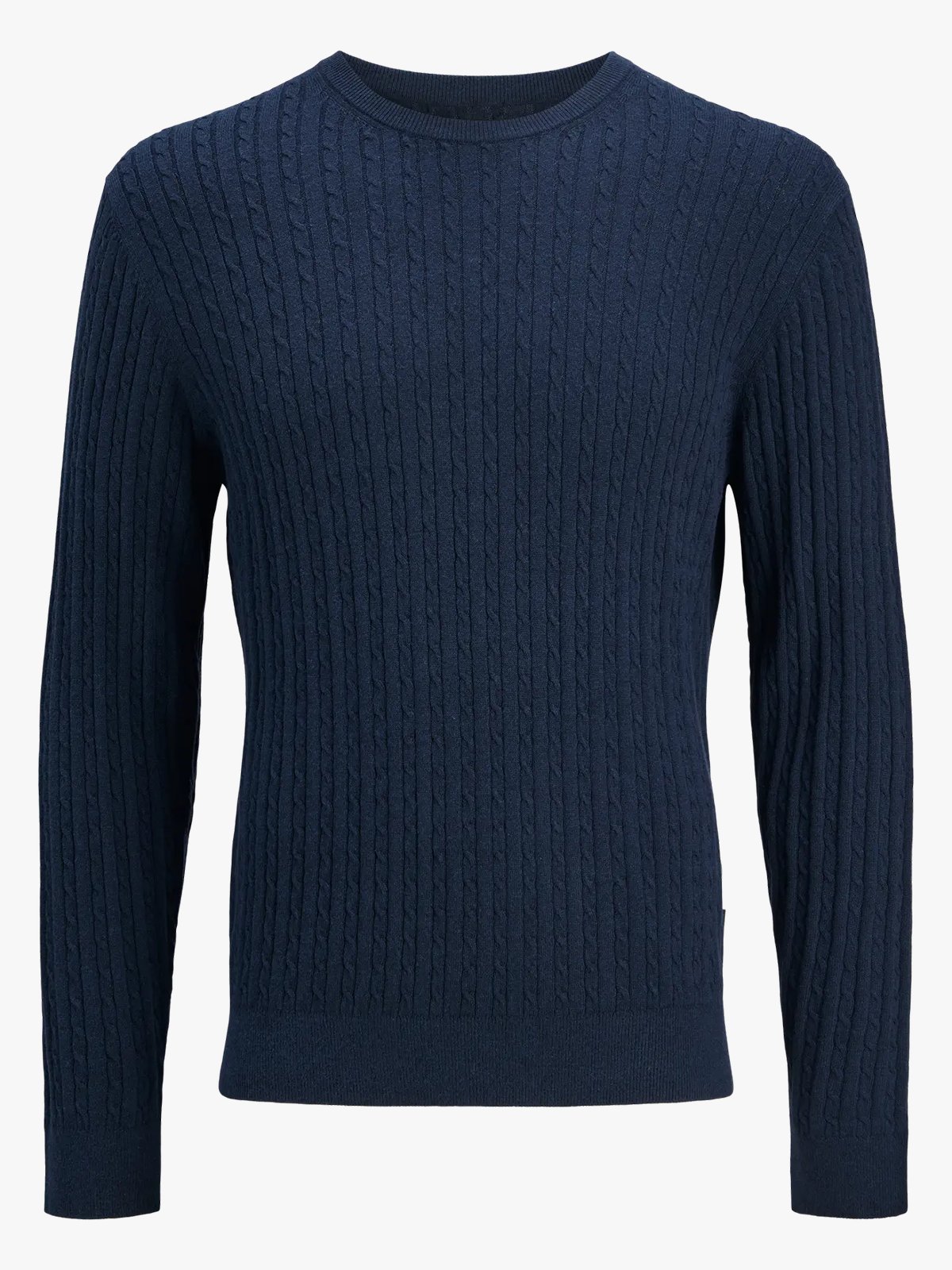 Jack and Jones Emil Knit Cable Crew Neck Navy Blazer