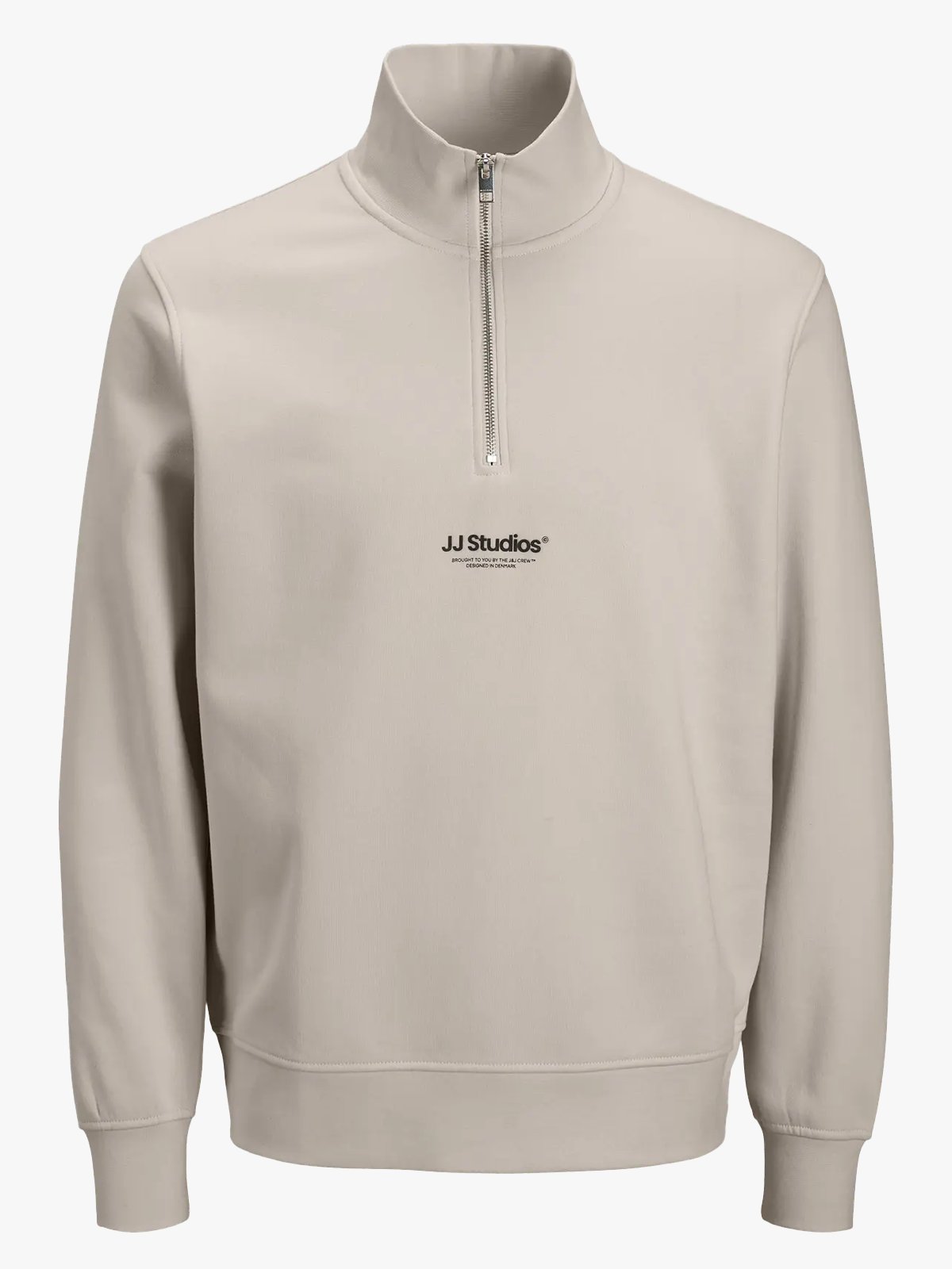 Jack and Jones Soho Sweat Quarter Zip Moonbeam