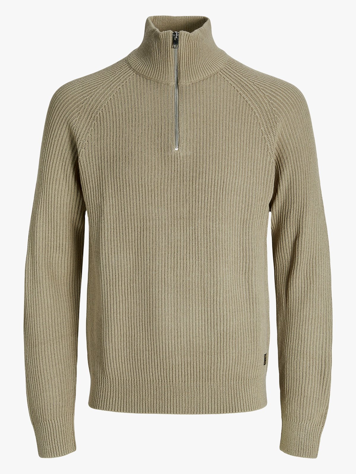 Jack and Jones Pannel Knit Half Zip Crockery