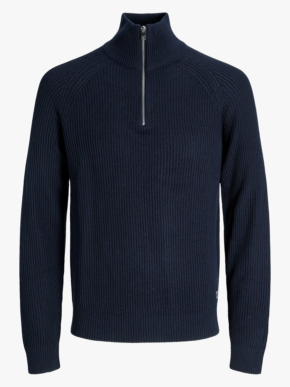 Jack and Jones Pannel Knit Half Zip Sky Captain