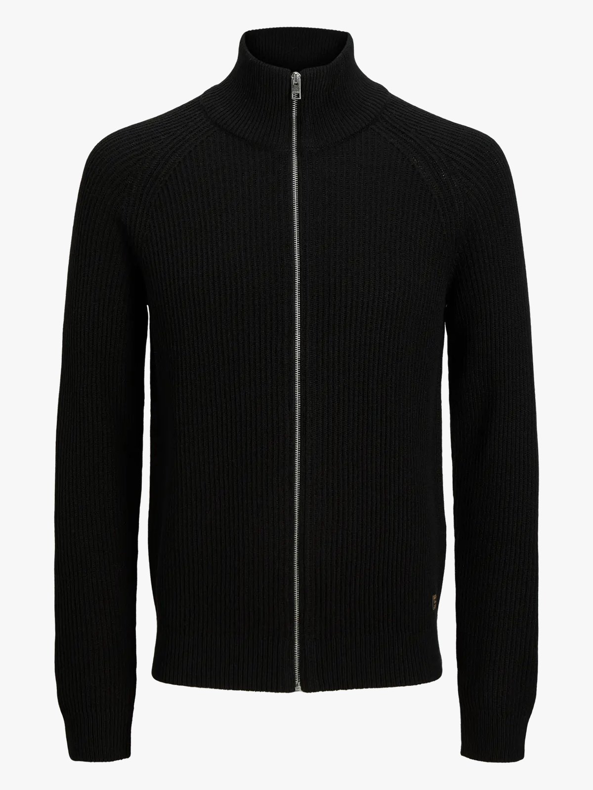 Jack and Jones Pannel Knit Half Zip Cardigan Black