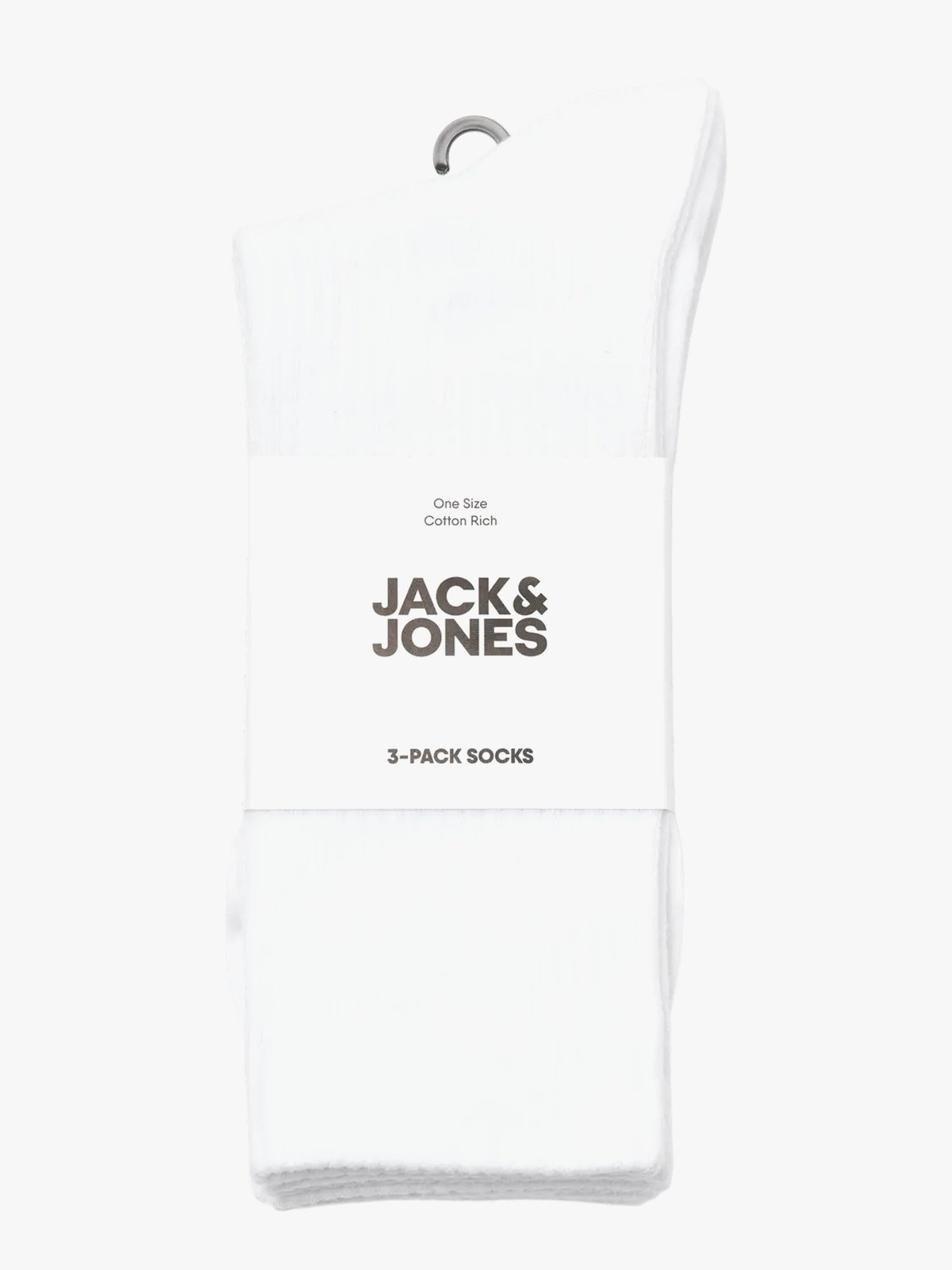 Jack and Jones Soho Tennis Socks 3 Pack White Duffel Bag Logo - Black Logo - Plum Perfect Logo