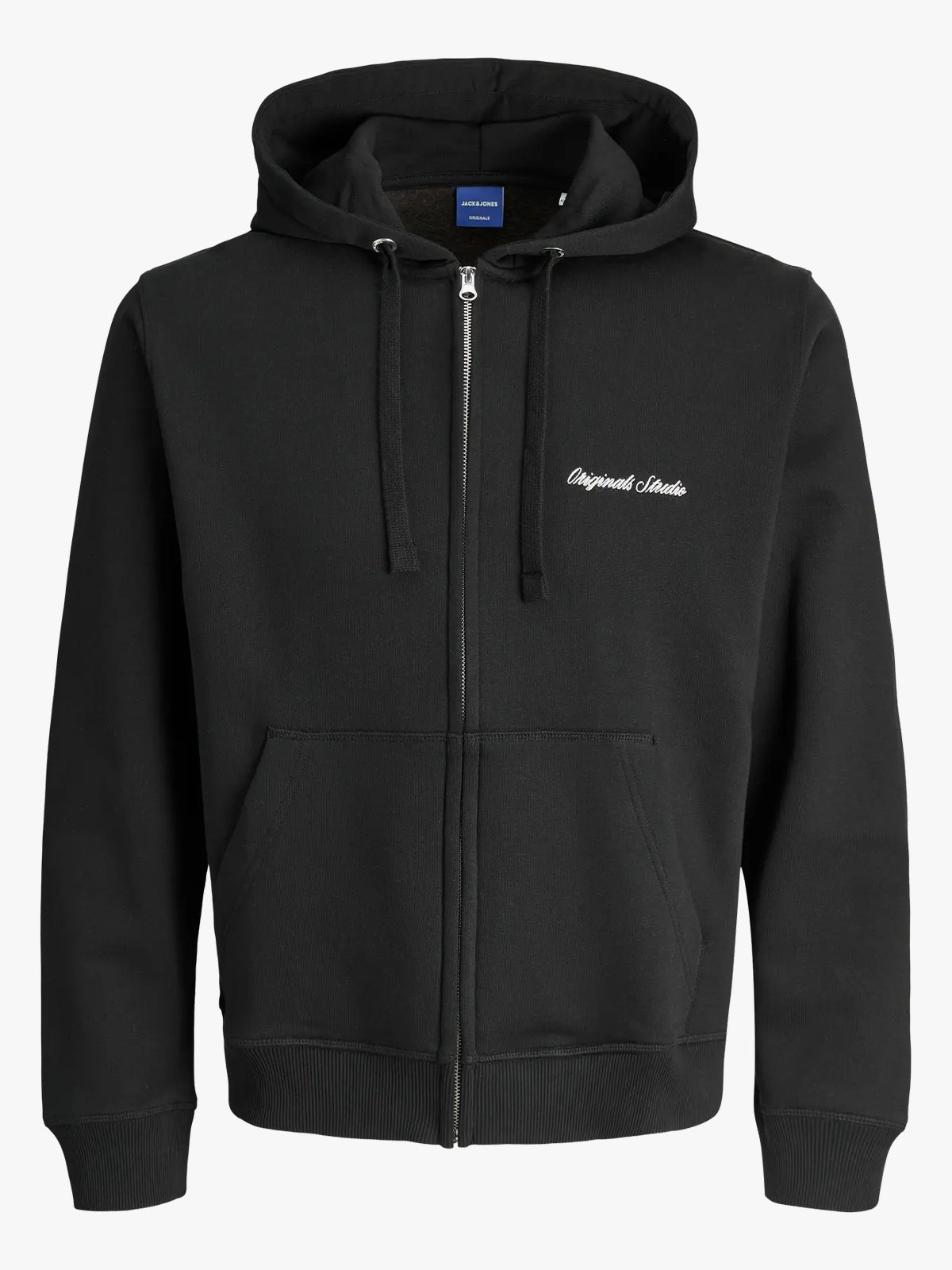 Jack and Jones Norrebro EMB Sweat Zip Hood Black