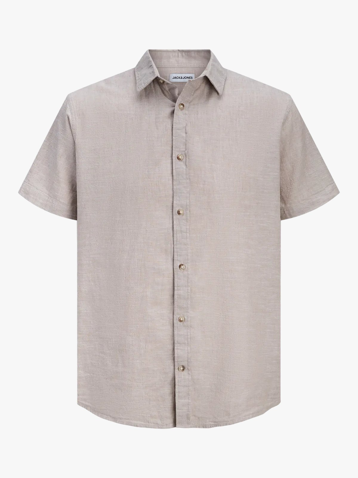 Jack and Jones Summer Linen Blend Shirt Short Sleeve String