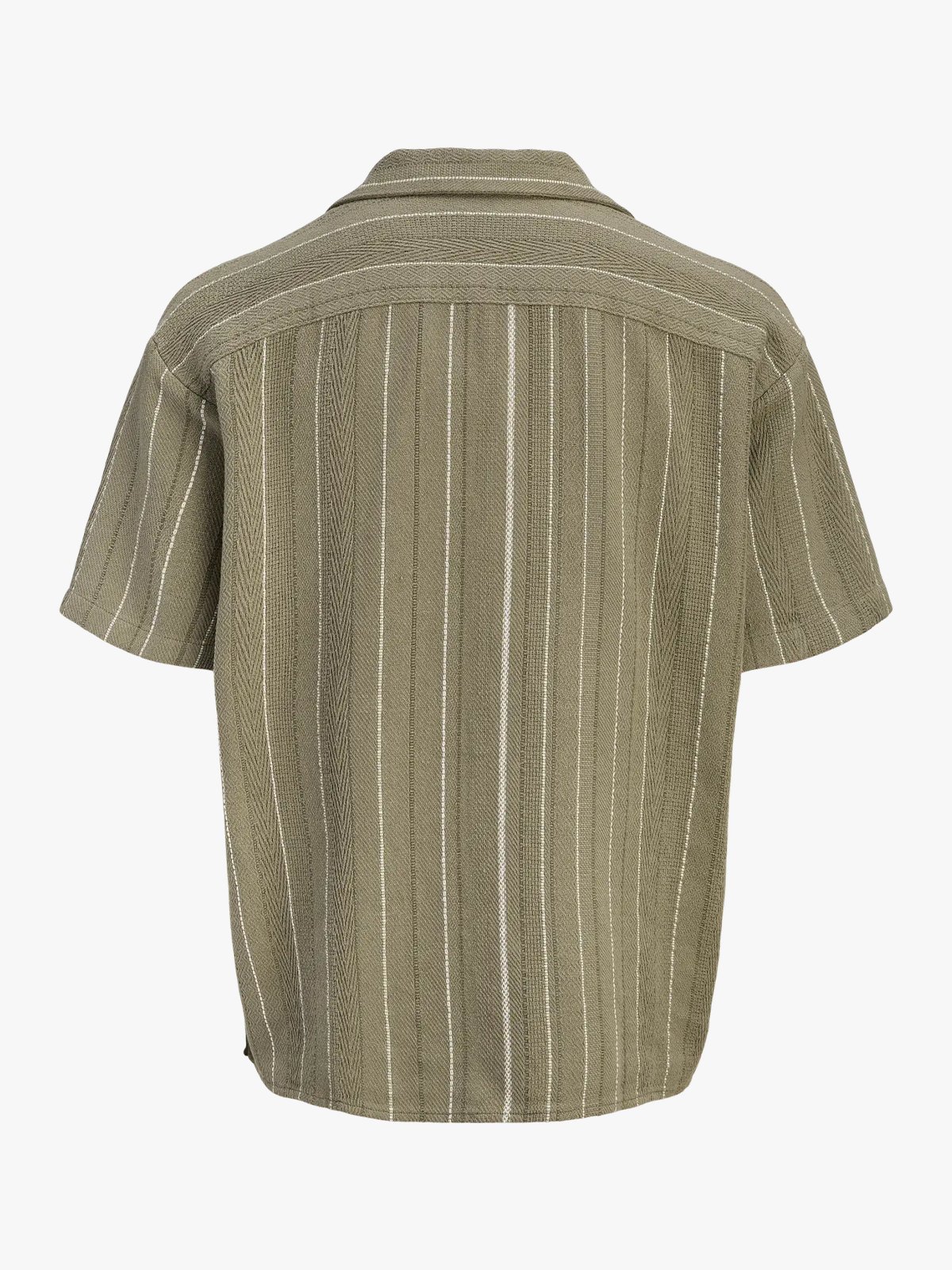 Jack and Jones Bradley Striped Resort Shirt Short Sleeve Vetiver