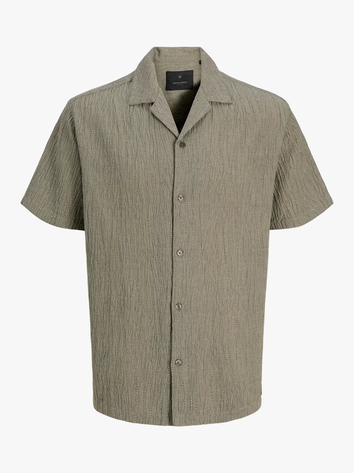 Jack and Jones Jake Jacquard Short Sleeve Shirt Smokey Olive