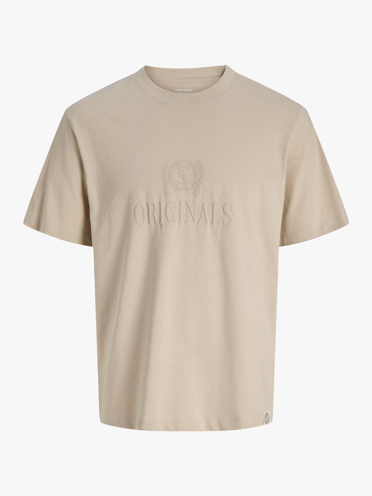 Jack and Jones Fredriksberg Monogram Tee Short Sleeve Feather Gray