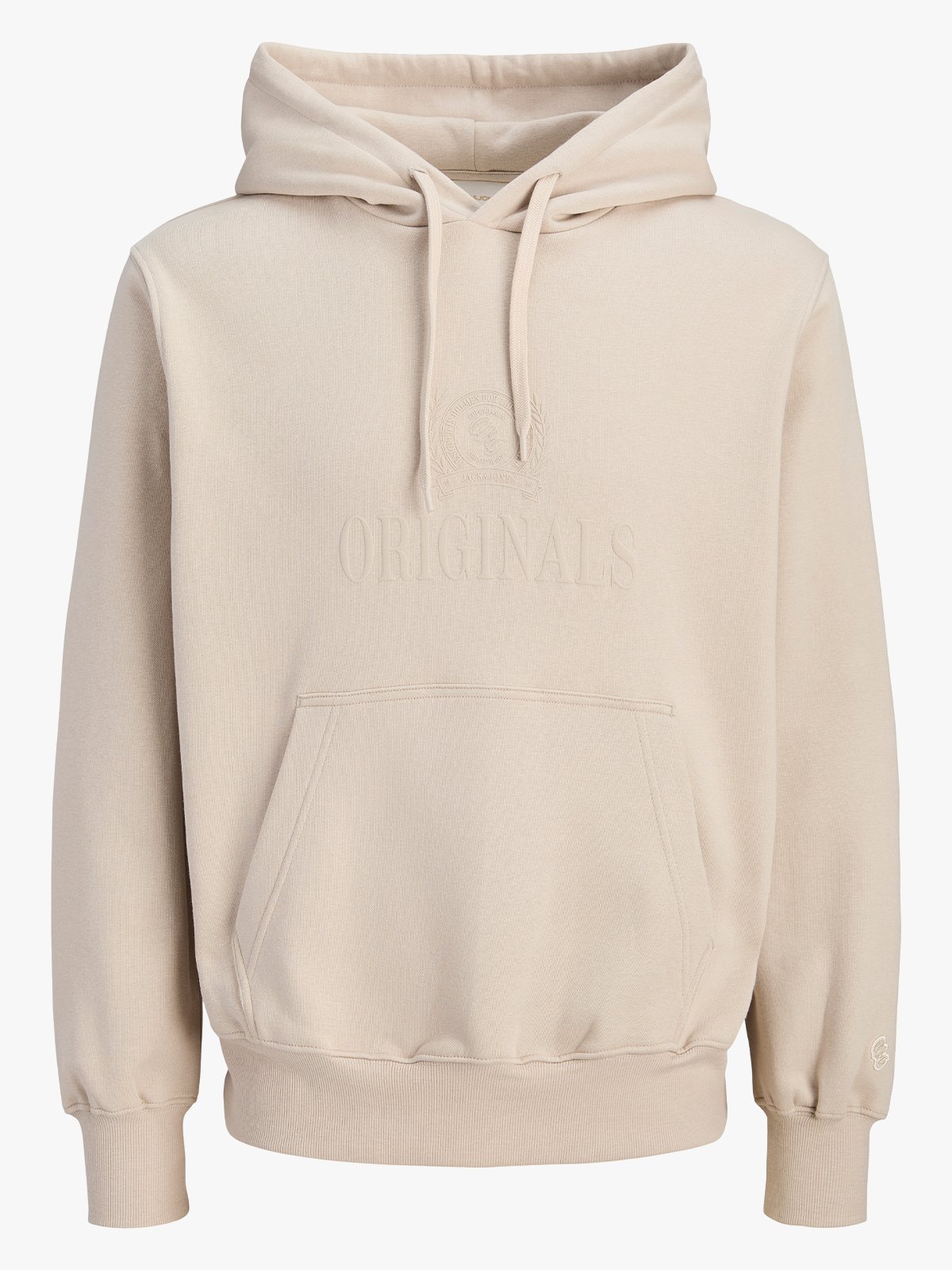 Jack and Jones Frederiksberg Monogram Sweat Hood Feather Gray