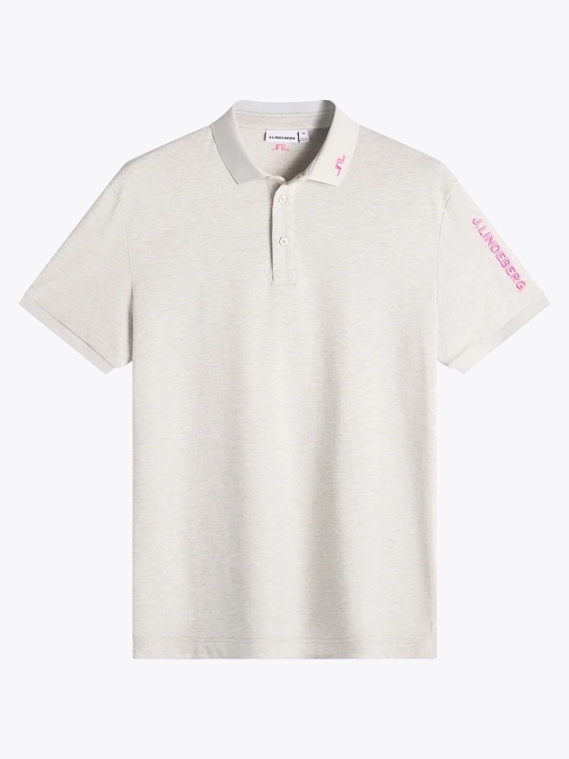 J.LINDEBERG Tour Tech Pique Polo Light Grey Melange