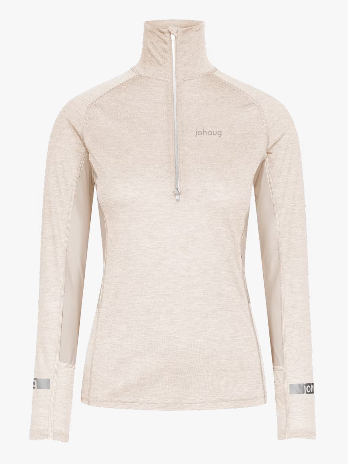 Johaug Aerial Wool Mix Half Zip Top 2.0 Light Beige