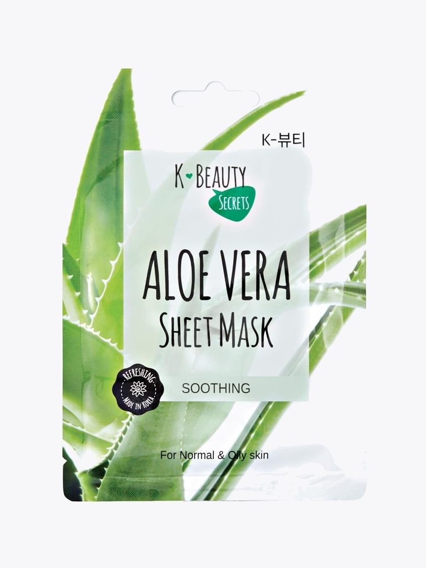 K-Beauty Secrets Aloe Vera Sheet Mask Flerfarget