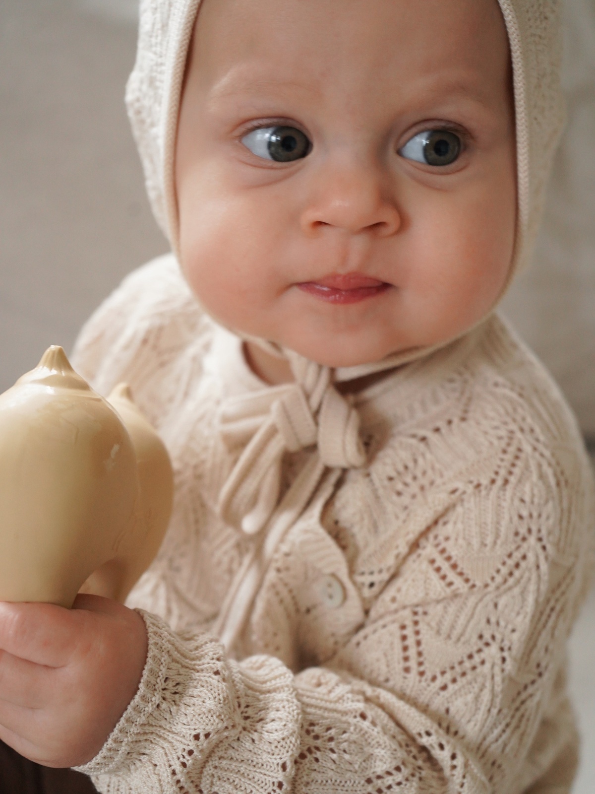 Konges Sløjd Babs Teether Creamy white