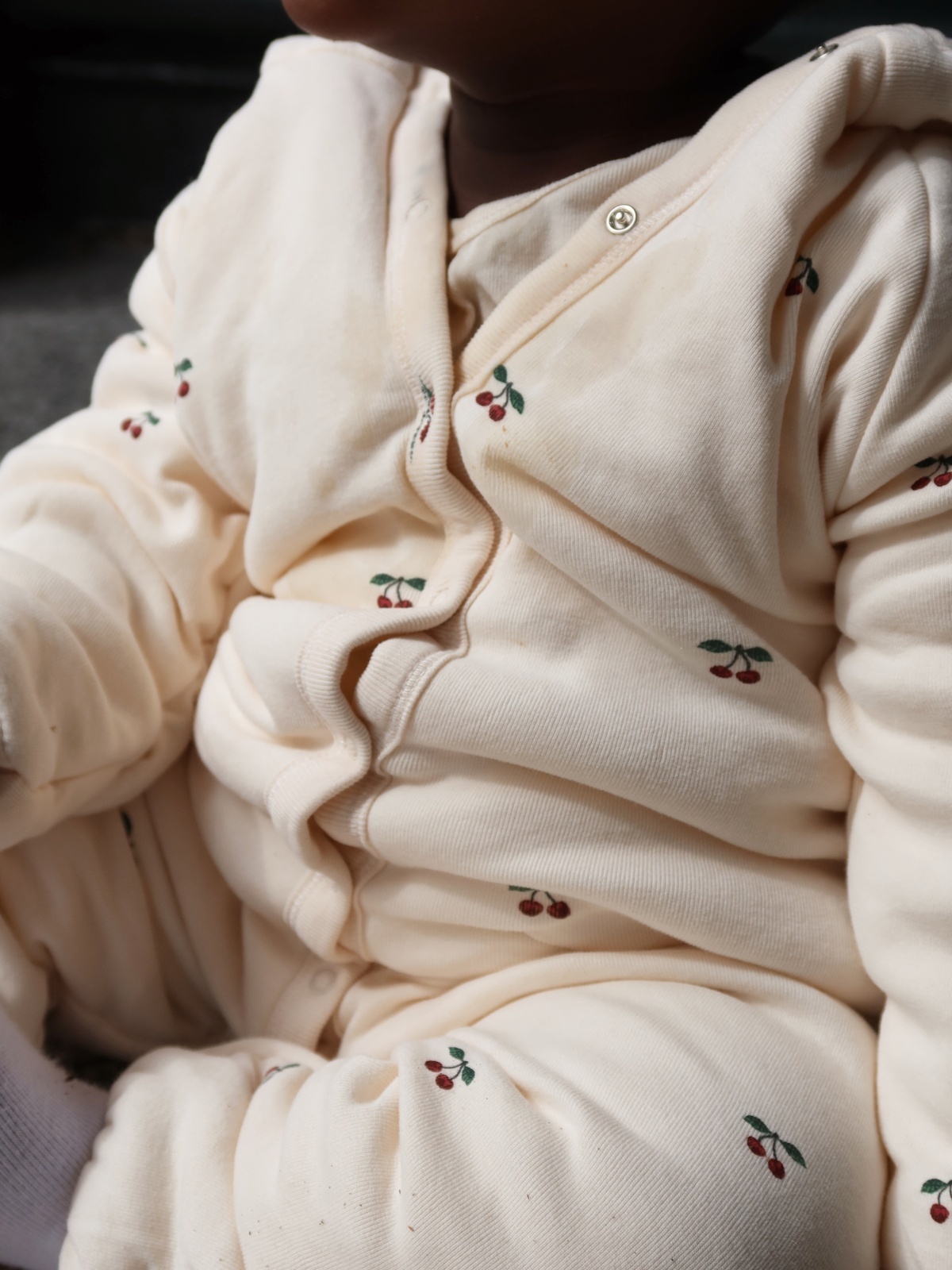 Konges Sløjd Newborn Onesie with Hood Cherry