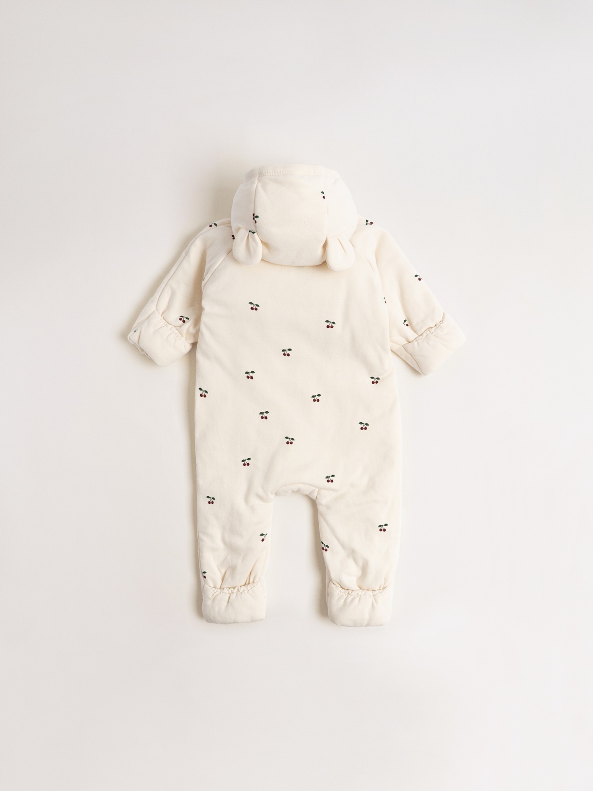 Konges Sløjd Newborn Onesie with Hood Cherry