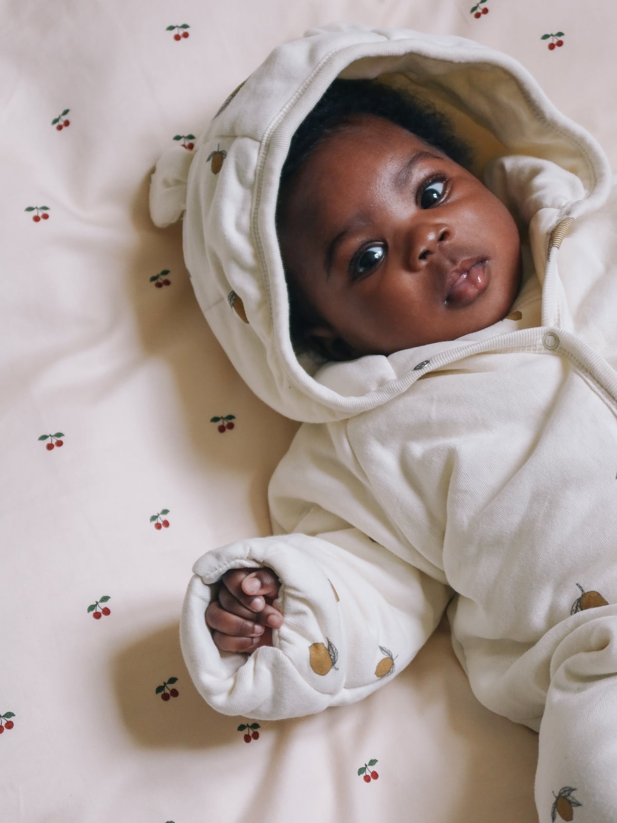 Konges Sløjd Newborn Onesie with Hood Lemon