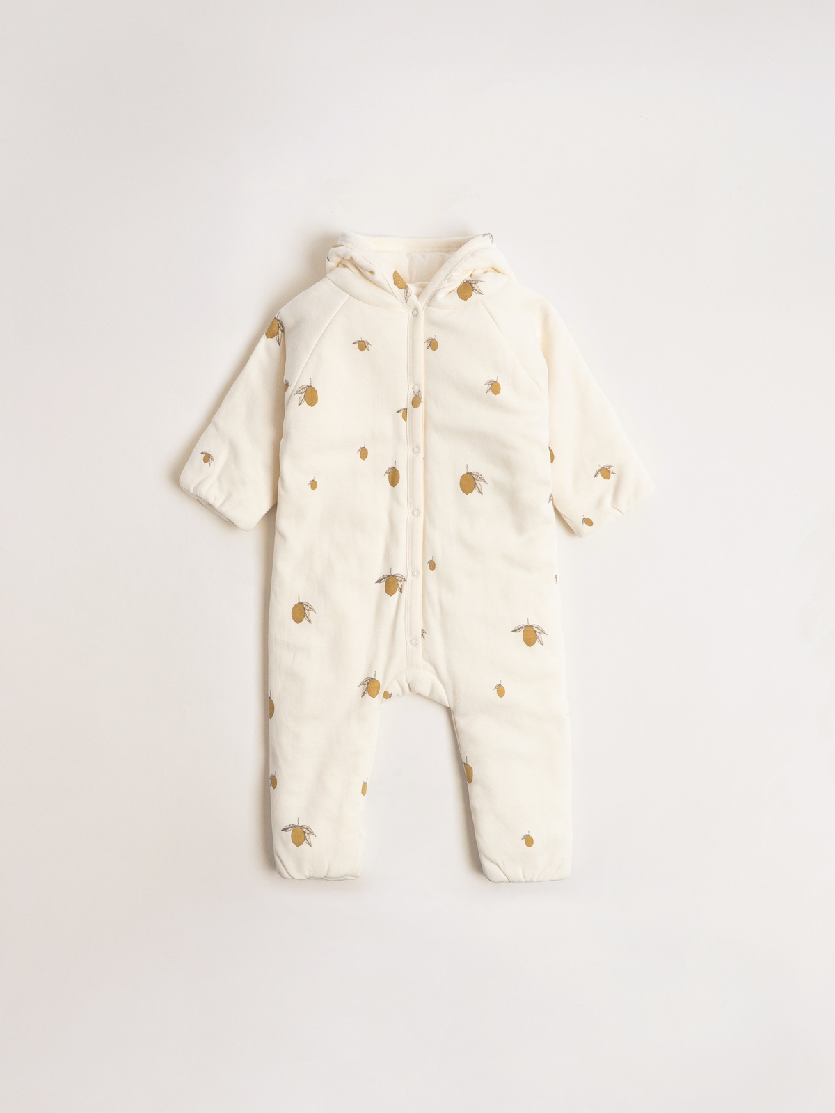 Konges Sløjd Newborn Onesie with Hood Lemon