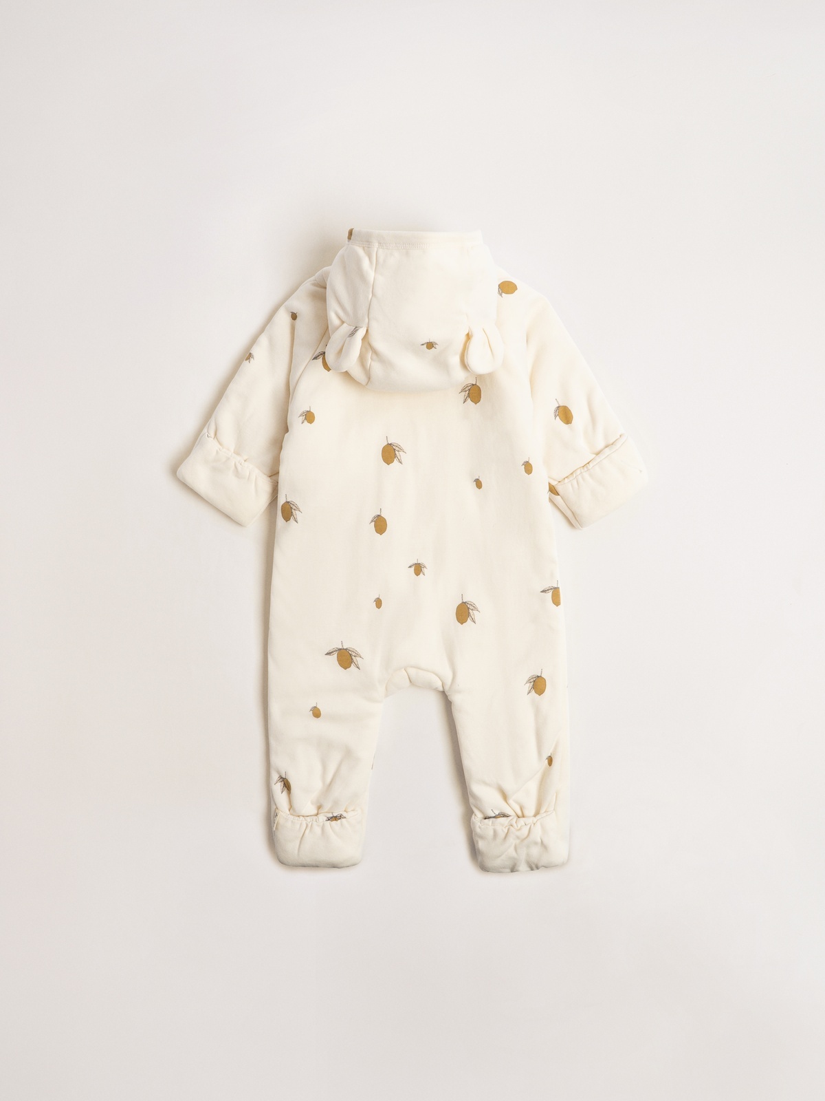 Konges Sløjd Newborn Onesie with Hood Lemon