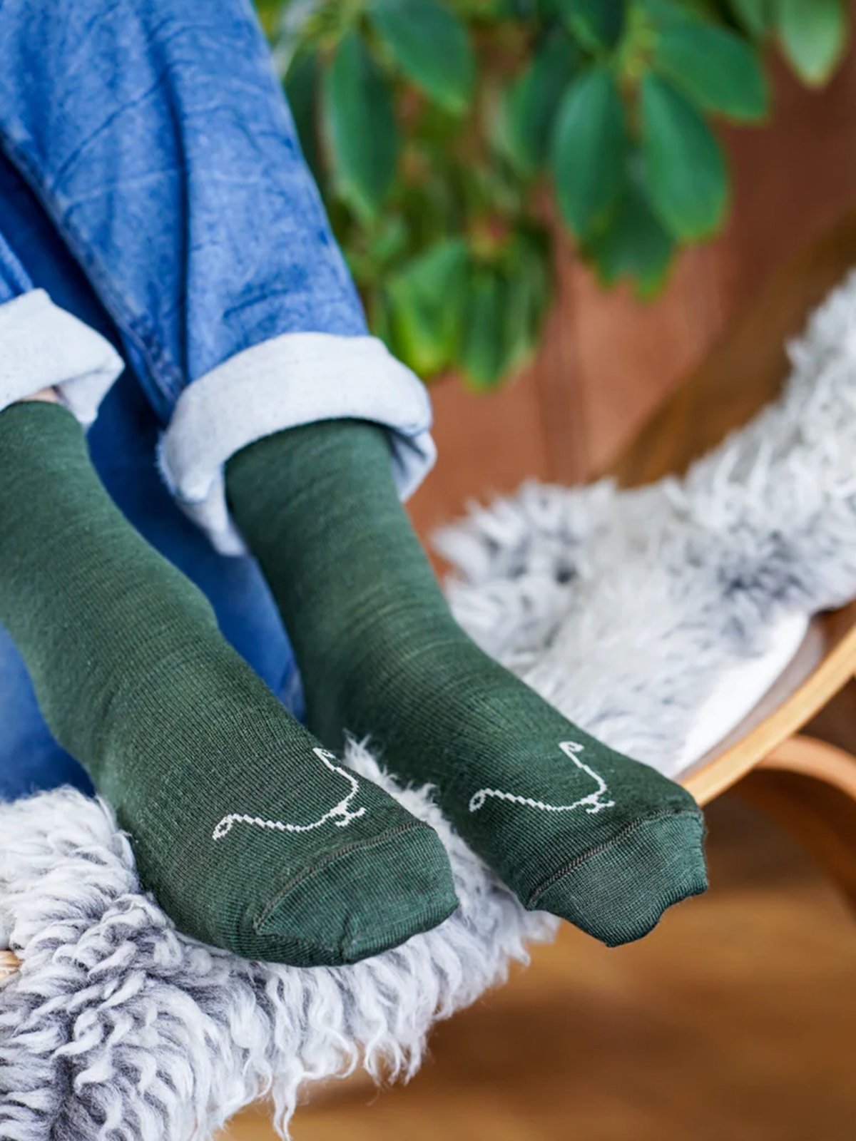 Kattnakken Ullsokk 3-pakk med mønster Barn Tre