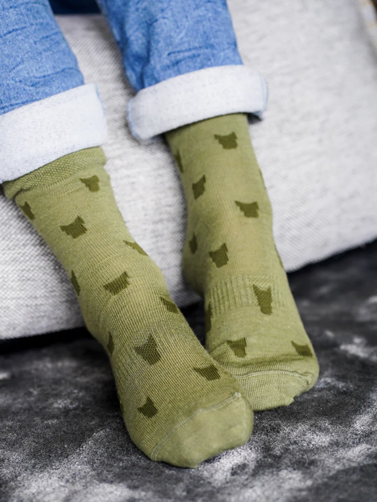 Kattnakken Ullsokk 3-pakk med mønster Barn Tre