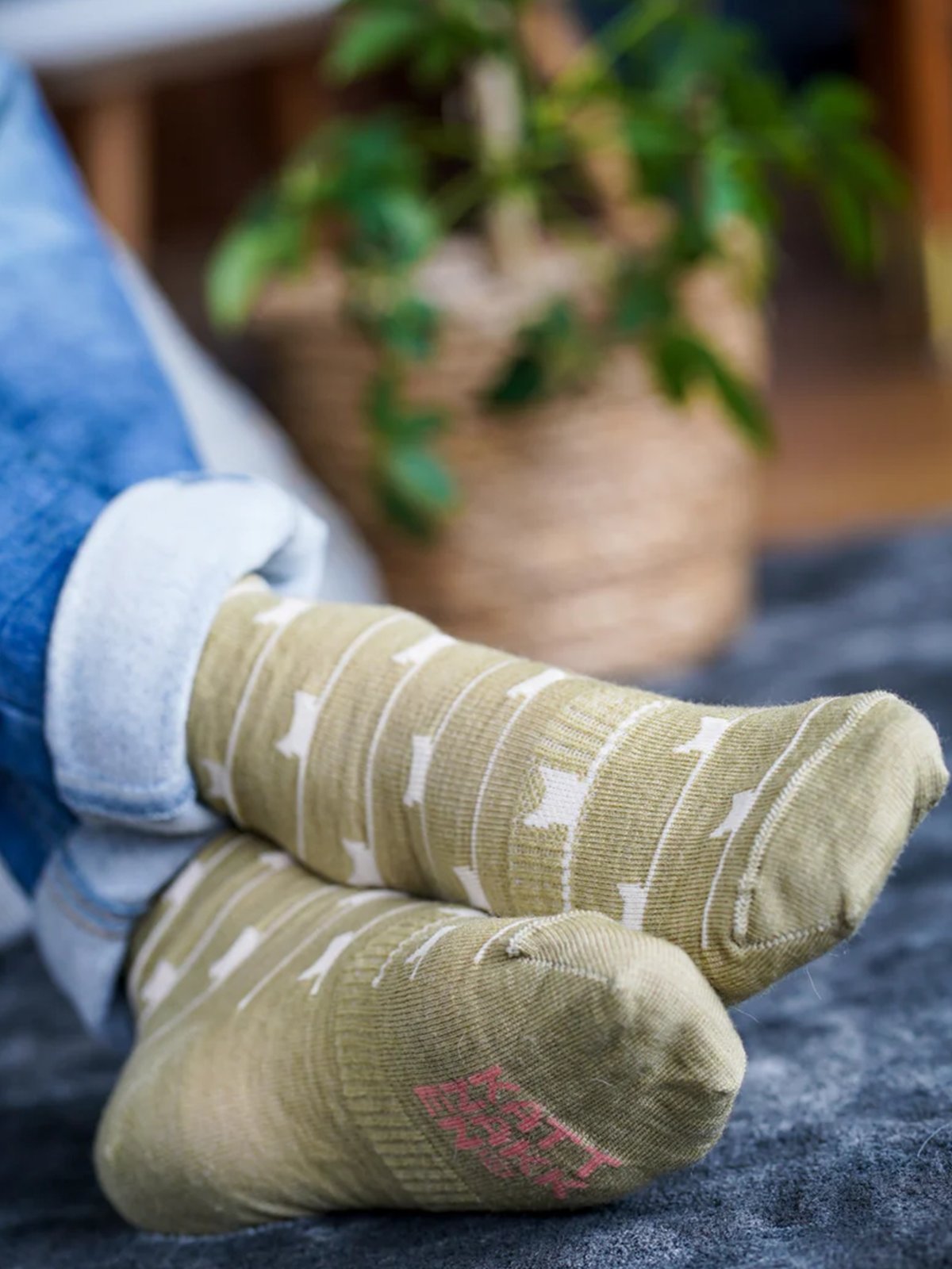 Kattnakken Ullsokk 3-pakk med mønster Barn Tre