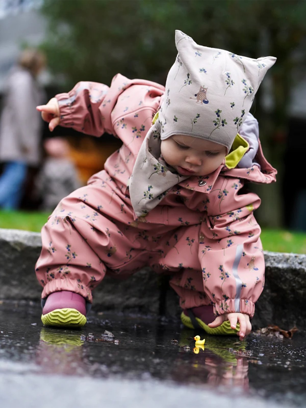 Kattnakken Babyregndress Dugg Kattefot