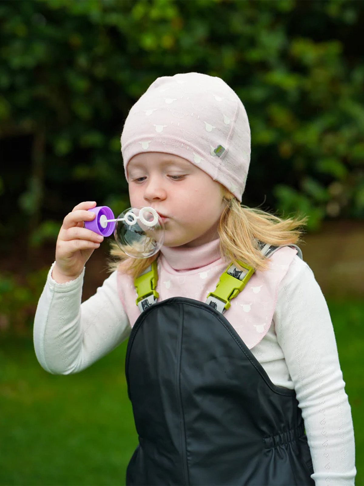 Kattnakken Lue barn - Tynn ull Frostrosa