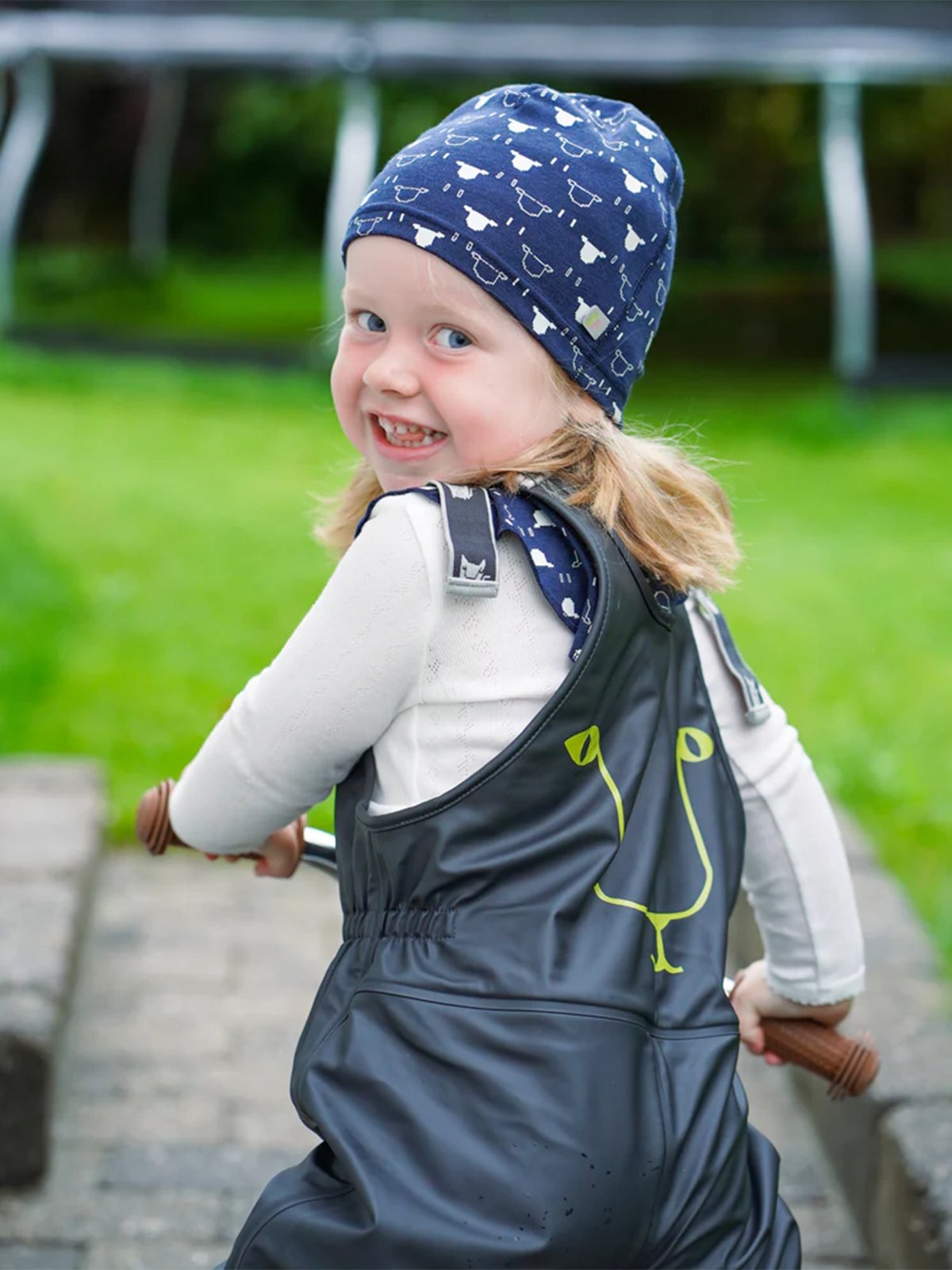 Kattnakken Lue barn - Tynn ull Marine