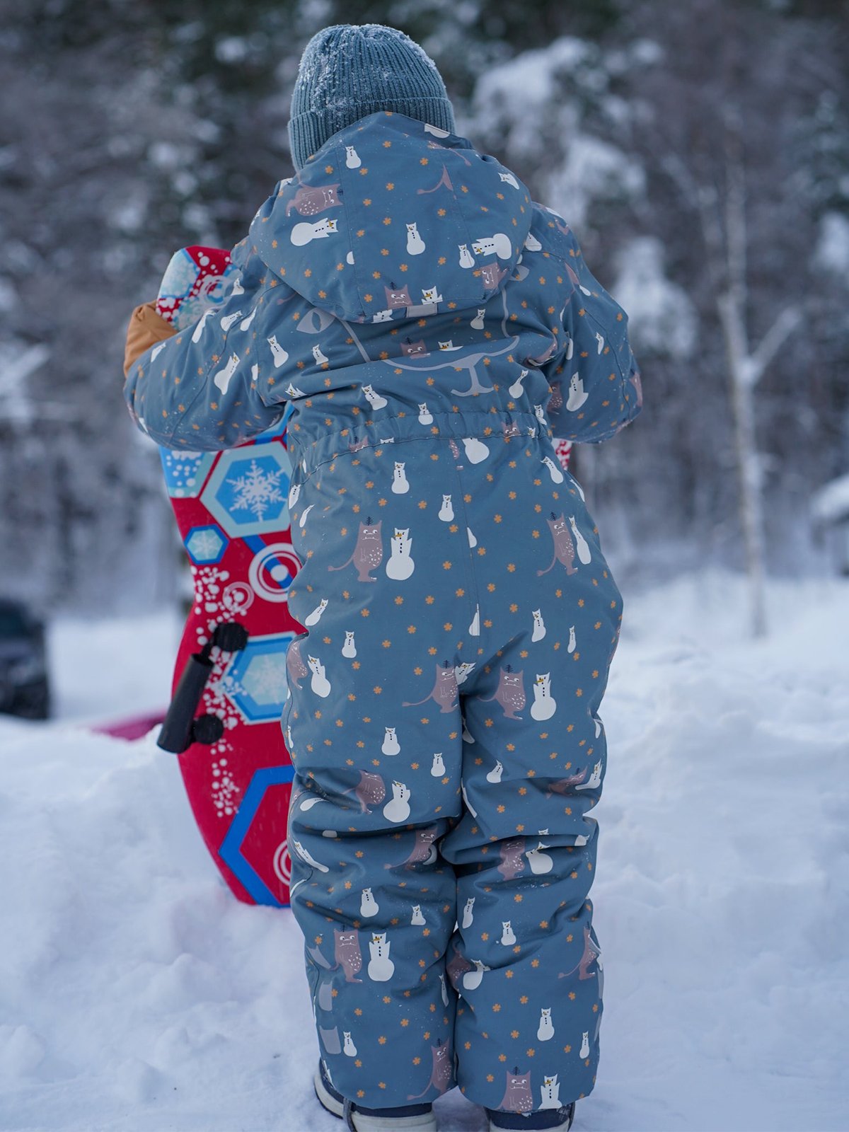 Kattnakken Parkdress Snø Hav