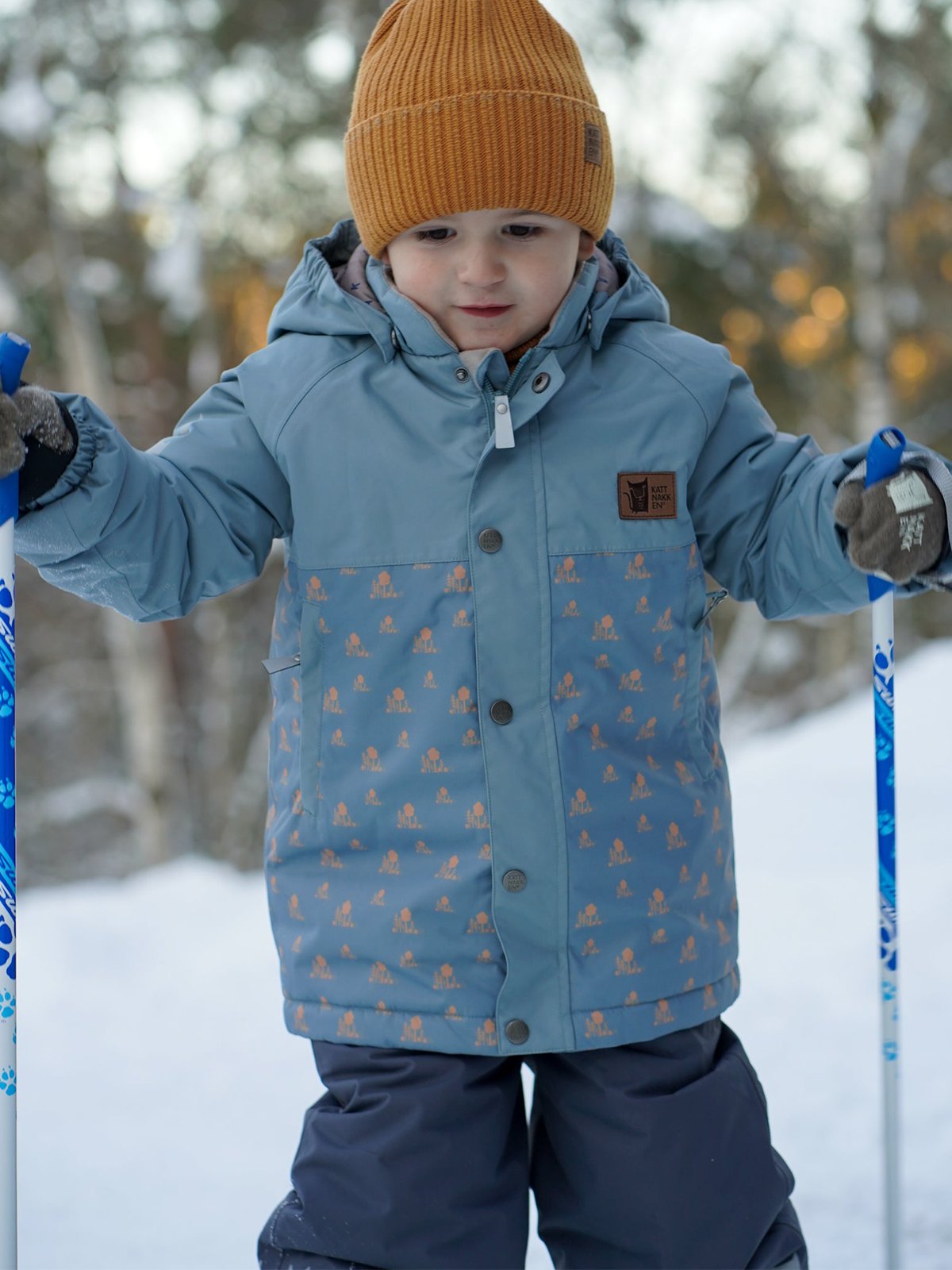 Kattnakken Vinterjakke Barn Hav