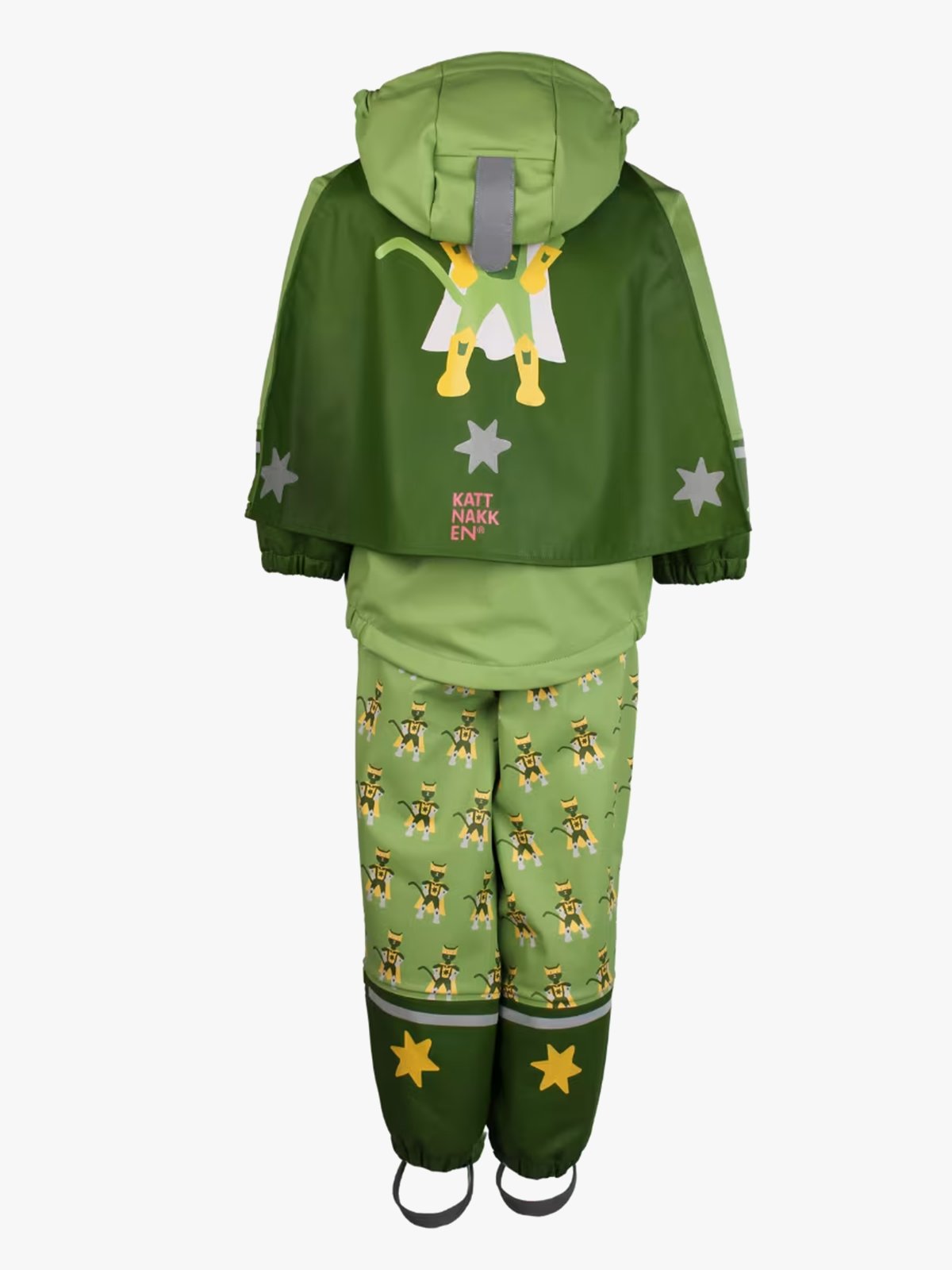 Kattnakken Regnsett Plask Superhelt Supergrønn