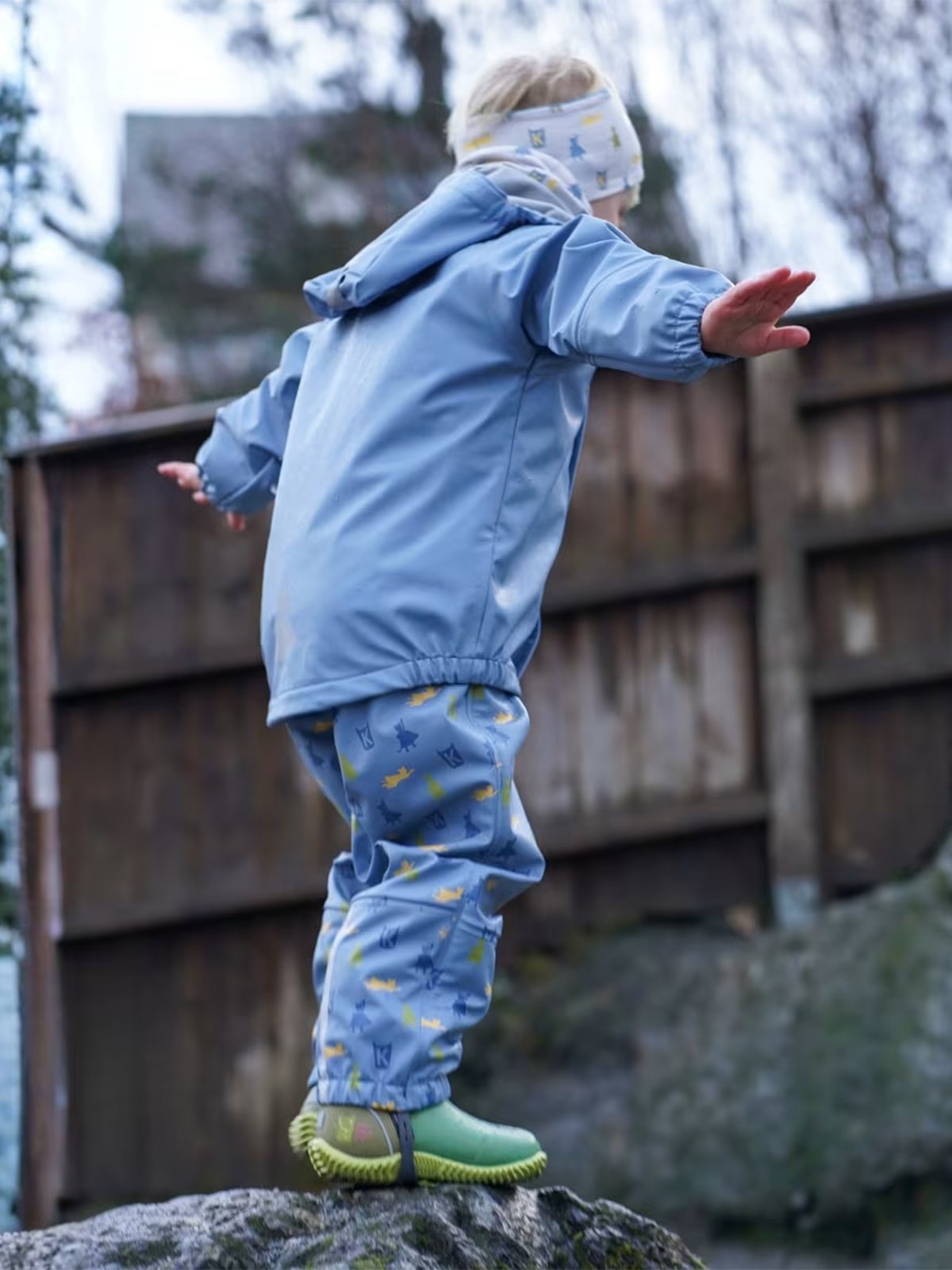 Kattnakken Regnsett Plask Mjuk Blå