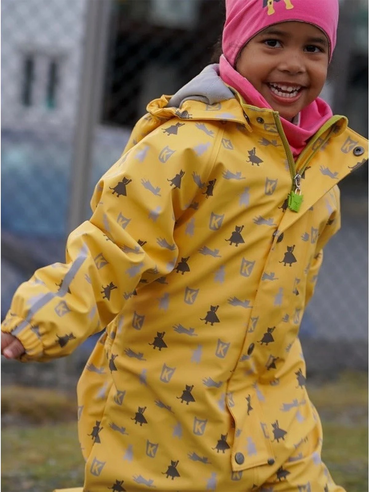 Kattnakken Heilårsregndress Hagl Bananskum