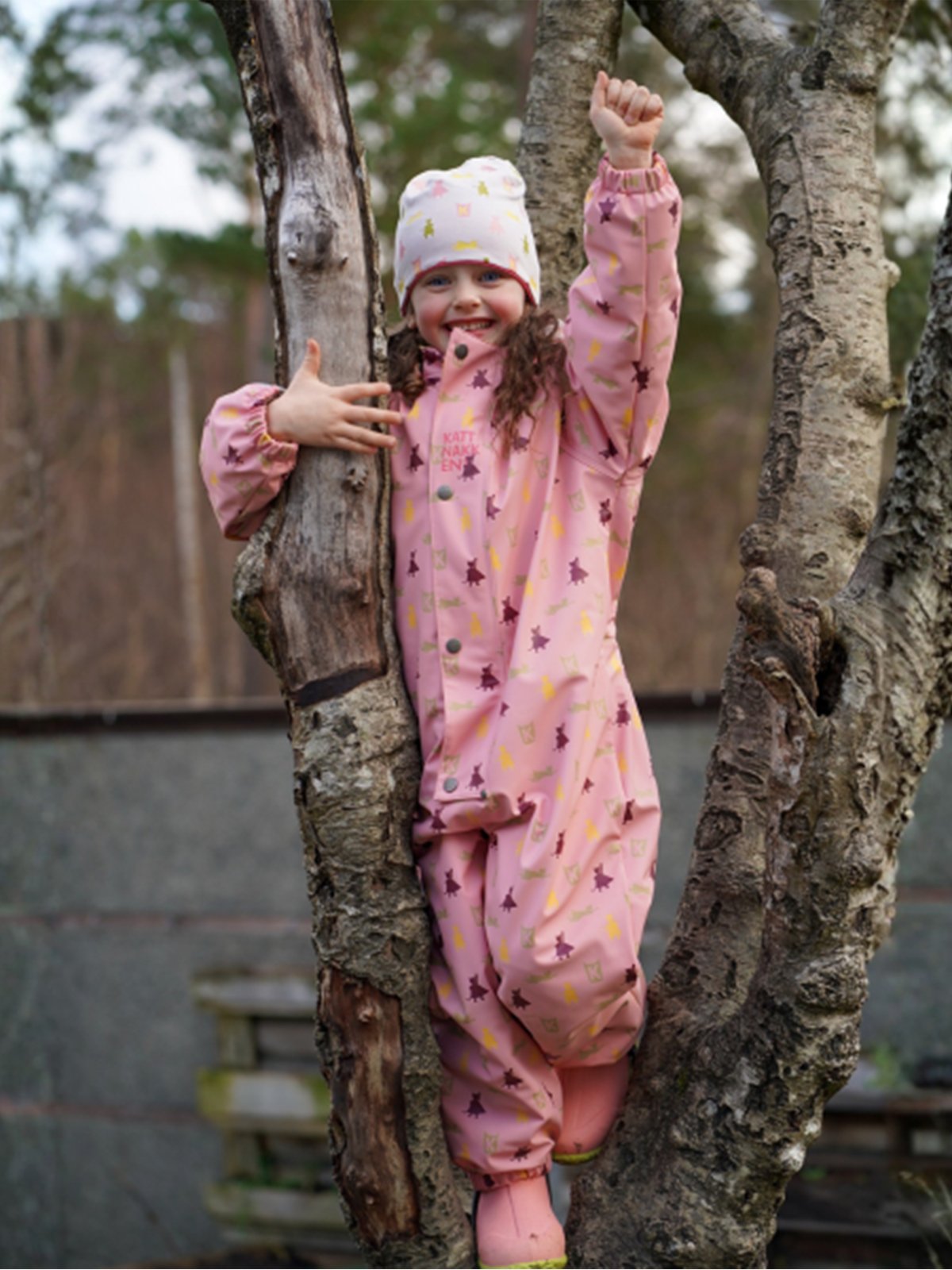 Kattnakken Heilårsregndress Hagl Rosa Krystall