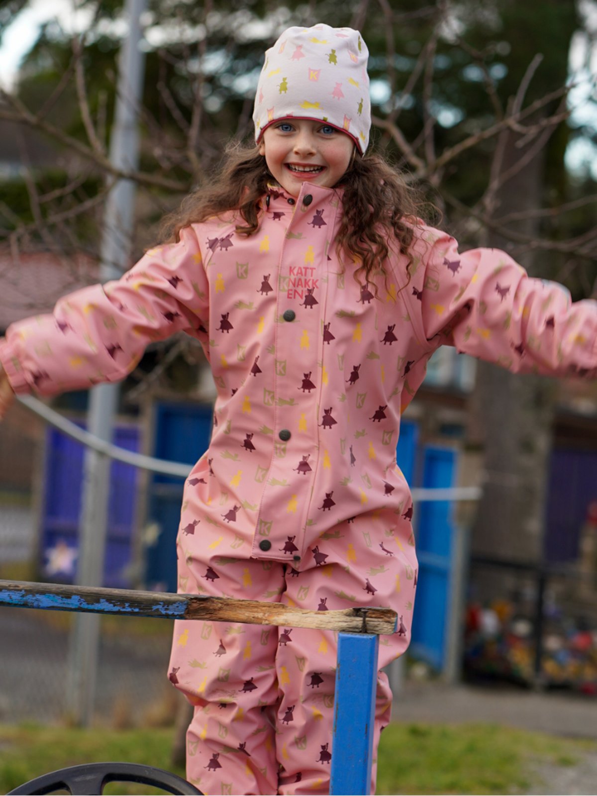 Kattnakken Heilårsregndress Hagl Rosa Krystall