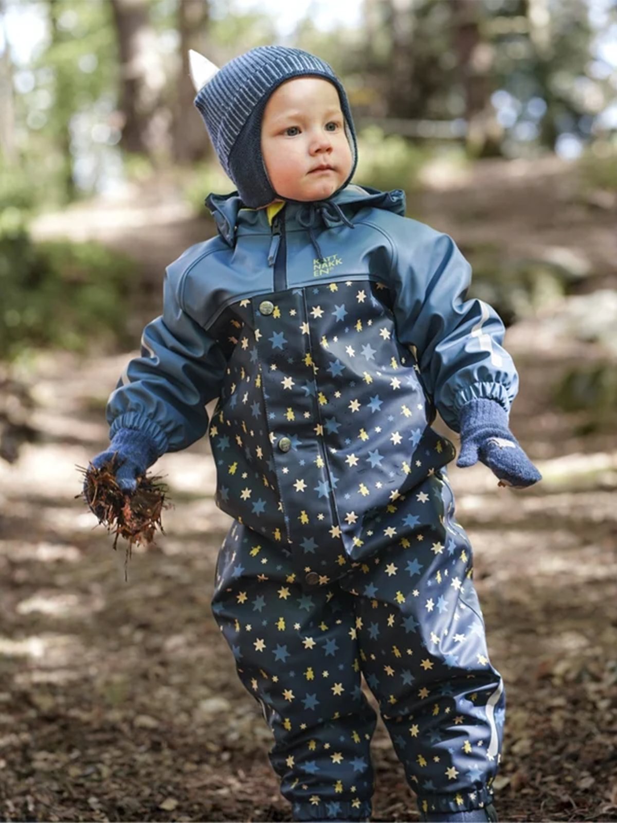 Kattnakken Babyregndress Pytt Blå horisont